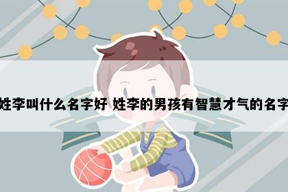 姓李叫什么名字好 姓李的男孩有智慧才气的名字