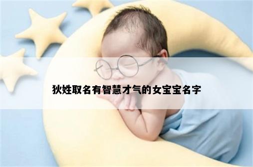 狄姓取名有智慧才气的女宝宝名字